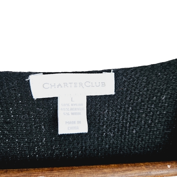 Charter Club plaid long sleeve cardigan sweater size L - Picture 9 of 9